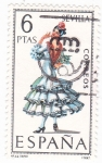 Stamps Spain -  SEVILLA -Trajes típicos españoles (U)