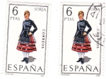 Stamps Spain -  SORIA -Trajes típicos españoles (U)