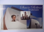Stamps : America : Venezuela :  Hoja Bloque del nuevo retrato del Libertador Simón Bolívar -