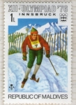 Stamps Maldives -  4 XII Olimpiada Innsbruck-76