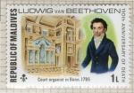 Stamps Maldives -  12 Ludwig Van Beethoven