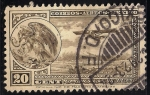 Stamps : America : Mexico :  Escudo y avión.