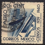 Stamps : America : Mexico :  Censo Nacional 1939-1940: Transporte