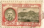 Stamps : America : Mexico :  IV CENTENARIO DE LA FUNDACION DE ZACATECAS. Gral. Enrique Estrada.