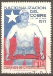 Stamps Chile -  NACIONALIZACIÒN  DEL  COBRE
