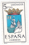 Stamps Spain -  SANTANDER - Escudos de las capitales de provincia españolas (U)