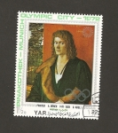 Stamps Yemen -  Pinacoteca Munich
