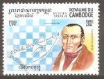 Stamps : Asia : Cambodia :  CAMPEONES  DE  AJEDREZ  LOUIS  DE  LA  BOURDONAIS