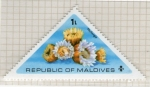Sellos de Asia - Maldivas -  21 Flora y Fauna