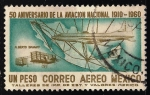 Stamps : America : Mexico :  50 Aniversario de la aviación nacional 1910-1960