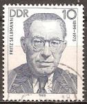 Stamps Germany -  Las personalidades socialistas. Fritz Selbmann,1899-1975 DDR.