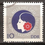 Stamps Germany -  40 º Congreso y 12 º Aniv (Berlín) de la Federación de Mujeres Democráticas alemanes-DDR.