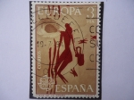 Stamps Spain -  EUROPA C.E.P.T- Homenaje al Pintor Desconocido- Cueva de la Araña 