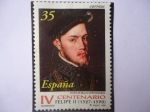 Stamps Spain -  Ed:3556- Reyes de España-Casa de Austria- IV Centenario de la Muerte de Felipe II (1527-1581)
