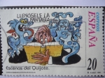 Stamps Spain -  Ed:384- Correspondencia epistolar Escolar- Escenas del Quijote: LLenósele la fantasía...