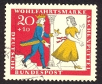 Stamps : Europe : Germany :  1965 Beneficencia. Escenas de Cenicienta - Ybert:354