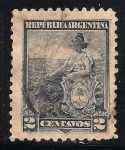 Stamps Argentina -  Alegoría a la Libertad.