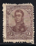 Stamps Argentina -  General José de San Matin.