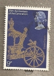 Stamps United Kingdom -  25 Aniversario de la Coronación