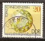 Stamps Germany -  Minerales de las colecciones de Freiberg. Topaz,Piedra caracol-DDR. 