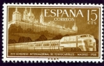 Stamps : Europe : Spain :  Tren Talgo y Monasterio de San Lorenzo de El Escorial
