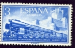 Sellos de Europa - Espa�a -  Locomotora 242-F y Castillo de la Mota