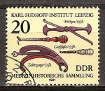 Stamps Germany -  Colección de Historia Médica de Karl Sudhoff,instituto en Leipzig-DDR. 