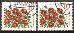 Stamps Germany -  Flores en otoño,Tagetes patula-DDR.