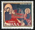 Sellos de Europa - Espa�a -  2061- Navidad 1971. Fragmento del altar de Aviá. 