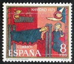 Stamps Spain -  2062- Navidad 1971. Fragmento del altar de Sant Andreu de Sagars.