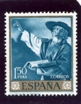 Stamps : Europe : Spain :  San Jerónimo (Francisco de Zurbarán)