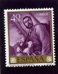 Stamps Spain -  Rebaño de Jacob (José de Ribera 
