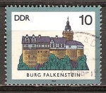 Stamps Germany -  Castillo de Falkenstein en DDR.