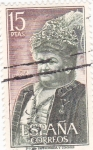 Stamps Spain -  EMILIA PARDO BAZÁN- Personajes españoles  (U)