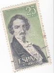 Stamps Spain -  JOSÉ DE ESPRONCEDA - Personajes españoles  (U)