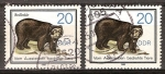 Stamps Germany -  Animales en peligro de extinción(Oso de anteojos)DDR.