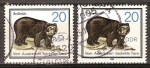 Sellos de Europa - Alemania -  Animales en peligro de extinción(Oso de anteojos)DDR.