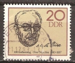Stamps Germany -  Centº de nacimiento de Otto Nuschke,1883-1957(politico)DDR.