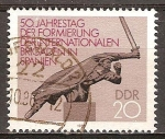 Stamps Germany -   50a  Aniv de la formación de las Brigadas Internacionales en España-DDR.