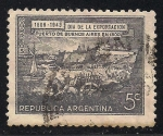 Stamps Argentina -  PUERTO DE BUENOS AIRES EN 1800.