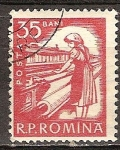 Stamps Romania -  Trabajadora en el textil.