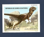 Stamps : Africa : Equatorial_Guinea :  Fauna Prehistorica  HB