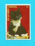 Stamps : Africa : Equatorial_Guinea :  Gato Europeo Manchado