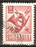 Stamps Romania -  Corneta de correos y el emblema de teléfono (p).