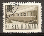 Sellos de Europa - Rumania -  Transp. y telecomu.-Entrenador de viaje Oficina de correos de ferrocarril(p).