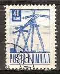 Sellos de Europa - Rumania -  Transp. y telecomu.Torres de energía (p).