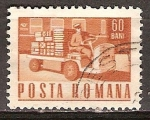 Stamps Romania -  Transp. y telecomu.-Camión de paquetes eléctrico(p).