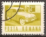 Stamps Romania -  Transp. y telecomu.furgoneta de oficina de correos(p).