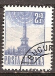 Stamps Romania -  Transp. y telecomu.Torre de transmisión de televisión(p).