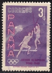 Stamps : America : Panama :  JUEGOS OLIMPICOS ROMA 1960: ESGRIMA.